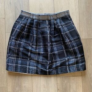Sea New York Stylish Plaid Women's Skirt - Black and Blue
